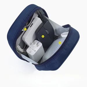 Oxford Material Cable Bag Small Digital Cable Wire Pouch Polyester Lining Durable Electronic Cable Accessories Bag Organizer