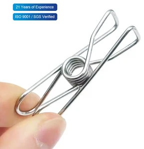 Hengsheng Wholesale Colorful Stainless Steel Sus201 Sus304 Clothespin Clothes Metal Peg Clip Manufactures Clamp