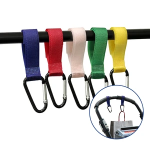 Colorful Low MOQ Small Quantity Baby Car Carriage Hook Baby Bag Clips Stroller Adjustable Hooks Clips