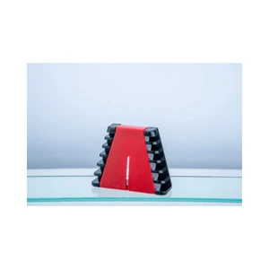 High Quality Foldable Portable Wrench Stand 6-Piece Rack Front Cover Black/Red ABS Material OEM Available Secure Holds Tools