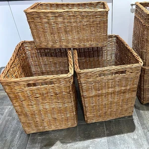 Decorative Weave Basket with Handle Storage Woven Baskets Storage Organizer Wicker Baskets