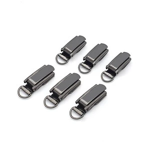 Metal Bed Sheet Clips Black Strap Webbing Suspender Clip