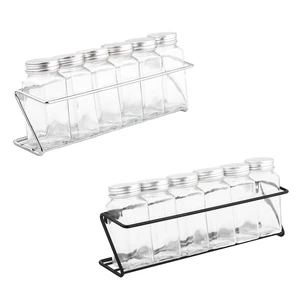 Spice Racks Organizer Hanging Spice Holder Wall Mounted With Adhesive Sticker Screws Kitchen Pantry Shelf Spices Condiments