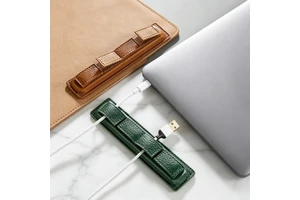 High Quality Multi Functional Cable Organizer PU Leather Magnetic Cord Storage Earphone Wire Storage Buckle