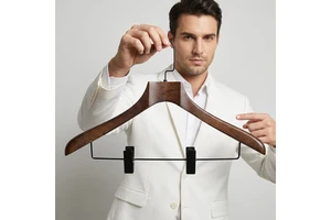 Wood Clothing Hanger Wooden Coat Suit Hanger with Wide Shoulder