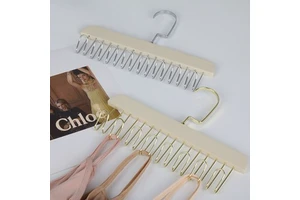 Solid Wood 8-Hook Wall-Mounted Modern Eco-friendly Clothes Hanger with Sling Multifunctional Storage Artifact for Living Room
