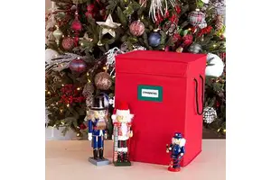 Holiday Organization Christmas Ornaments Storage Box with Zipper