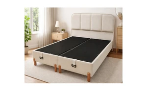 Luxe Sense MUN Sleep Upholstered Storage Base Headboard Set Modern Frame OEM Ready Bedroom Comfortable B2B Customizable Bed