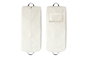 Custom Logo Luxury Canvas Clothing Organizer Pouch Large Capacity Zipper Portable Travel Clothes Storage Bag for Suit Dresses