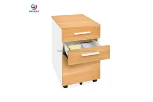 Modern Lockable Tall Steel Side Cabinet 3 Drawer Metal Document Filing Organizer for Home Office Desk