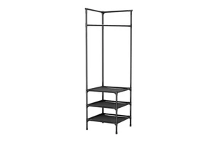 Corner Coat Rack Clothes Rack Hangers Bedroom Storage Rack Color Black and White