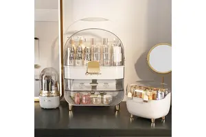New Fashion Cosmetic Storage Box Portable Skincare Case Large 3 Tiers Clear Makeup Organizer for Women Girls Gifts