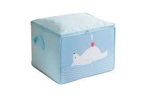 Hot Selling Large Capacity Foldable Non-woven Organizer Bag Dust Proof Clothing Quilt Storage Bag with Zipper