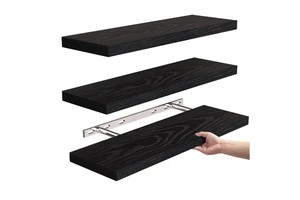 Modern Double Tier Single-character Wall-mounted Ceiling Mount Wooden Office Jewelry Storage Rack