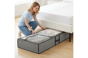 Popular Design Heavy Duty Underbed Clothes Bag Organizer With Lids Foldable Large Storage Bags
