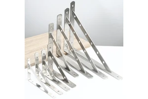 Stainless Steel 2.0-4.0 Thick Triangle Bracket Wall Fixing Plate High Bearing Support Frame Storage Rack Made in China