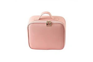 2026 New Waterproof Hot Sale Portable Travel Makeup Organizer LED Light Mirror Detachable Cosmetic Case Large Waterproof Stor...