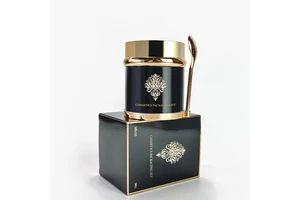 Eco-friendly Large Glass Jars With Screw Gold Lids Empty Beauty Product Containers For Body Scrub, Body Butter & Skin Care Cream