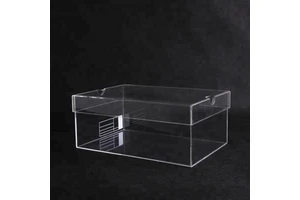 Clear Acrylic Shoe Display case Perspex Shoe Storage Box with Lid