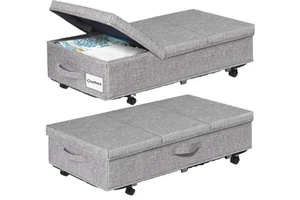 Underbed Storage Containers with Wheels Shoe Storage Bins Organizer Rolling Underbed Storage Containers