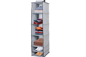 Fabric Foldable Hanging and Portable Storage Bag With 6 Layers of Non-woven Fabric for Wardrobe Organization Clothes Storage