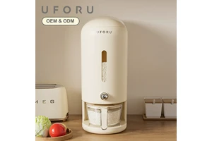 UFORU Large Airtight Rice Container Plastic Cereal Food Rice Storage Box Container Rice Bucket Grain Dispenser Kitchen