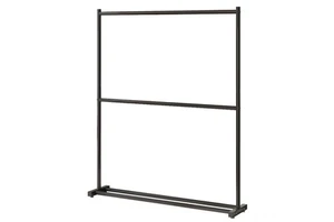 Double-layer Floor-standing Clothes Rack 1.0M-1.5M Bedroom & Dormitory Use Home Storage Coat Rack