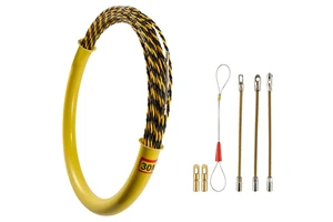 SHUOQI SQ Factory High Quality 25M 4.5-6mm PET Material Cable Organizer Fishing Electrical Wire Through the Wall Wire Clip