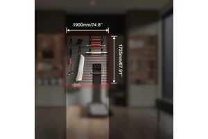 Multifunctional Indoor Wall Organizer Aluminum Sturdy Storage Rack Wall Mounted Floating Shelf for Gymnasium