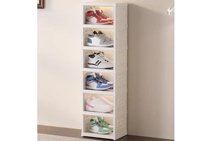 PP Plastic Foldable Sneaker Storage Box AJ Display Case Magnetic Clear Door Shoe Organizer Shoe Rack Moisture-proof