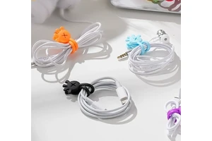 Top Quality Silicone Magnet Winder Headset Type Cable Manager Silicone Magnetic Data Cable Winding Storage Organizer
