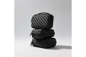 Custom Electronics Organizer Cable Case EVA Hard Shell With Zipper Closure Water Resistant For Travel And Storage