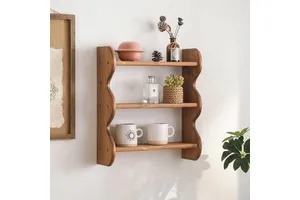Solid Wood Wall Storage Rack Support Single-line Partition Support Wooden Support Bracket Home Decoration