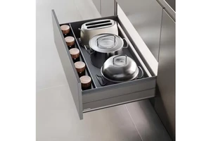 Goldmine Kitchen Cabinet Pull-Out Cookware Organizer Baskets with Aluminum Frame Waterproof & Rust-Proof Soft Close Slides