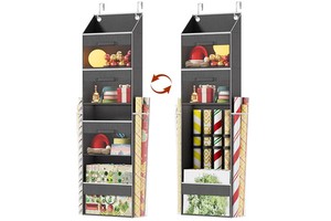 Large Capacity Eco-Friendly American Hanging Organizer for Christmas Gift Wrapping Bows Ornaments-Foldable Household Item