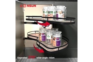 Cabinet Accessories Drawer Shelf Revolving Saucer S Corner Storage Basket System Revolving Kitchen Cabinet Basket