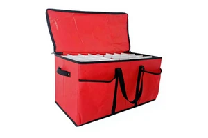 Large Capacity Christmas for Ball Storage Box Foldable Detachable Divided Oxford Cloth Polygon Christmas Decoration Storage