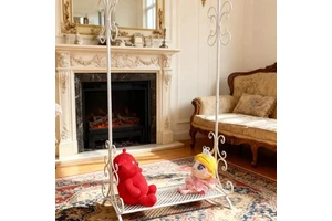 Fashion Light Luxury Iron Standing Coat Rack Modern Simple Household Storage Floor-Standing for Bathroom and Living Room