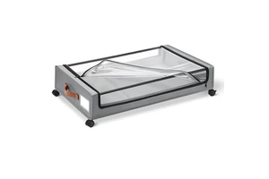 For Square Carbon Steel Bed-Under Storage Rack Dust-Proof Rotatable Under-Bed Organizer for Clothes Shoes Books Toys Storage