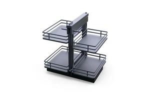 Manufacturers 2 Tier Kitchen Cabinet Corner Magic Corner Pull Out Basket Blind Organizer