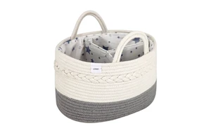 Wholesale Basket Cotton Diaper Caddy Nursery Storage Basket Nappy Organizer Baby Gift