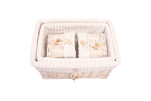 100% Natural Woven Storage Basket Handmade Eco-Friendly Basket for Blankets Magazines Toys Food Kitchen Use-for Gifts Gift Boxes