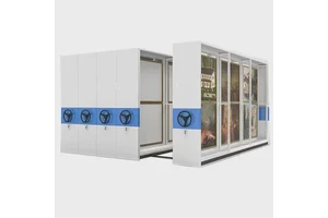 Fine Arts Showroom High Density Mobile Shelving Systems Sliding Push Pull Oil Painting Display Rack Steel Mobile Shelving System