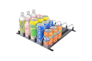 Automatic Drink Bottle Self-pushing Soda Can Organizer For Refrigerator