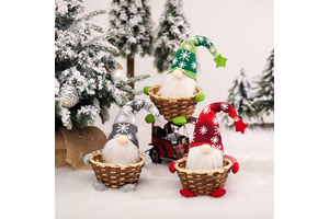 Christmas Gift Storage Basket Reusable Cloth Packaging Container Christmas Holiday Supplies Home Table Christmas Decoration