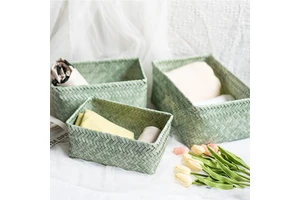 Custom Hand Weaving Picnic Woven PP Basket Storage Basket For Dirty Clothes