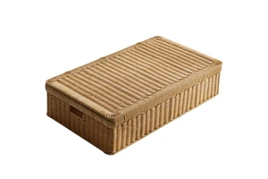 Eco-Friendly Modern Plastic Rattan-Style Under-Bed Storage Box with Low-Profile Flat Drawers for Home Use