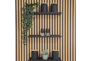 Multi-Sizes Steel Mount Shelves Narrow Shelf Wide Shelves for Acoustic Slat Wood Wall Panels