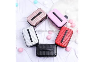 Customized Makeup Suitcases 14 Inch Colorful Waterproof ABS PC Hard Shell Beauty Makeup Cosmetics Case Travel Suitcase