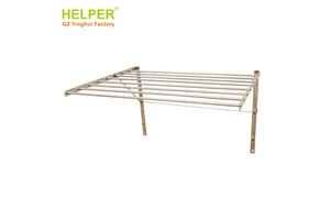 Single-Tier Stainless Steel Wall-Mounted Clothing Organizer for Living Room Bathroom Foldable Design Modern Eco-Friendly Storage